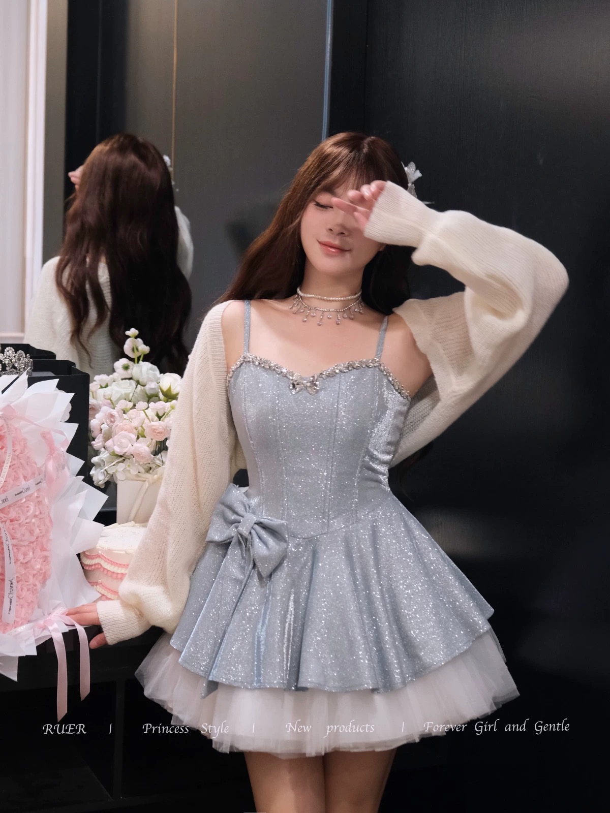 Gradient pink birthday dress ballet style princess dress by Ruer