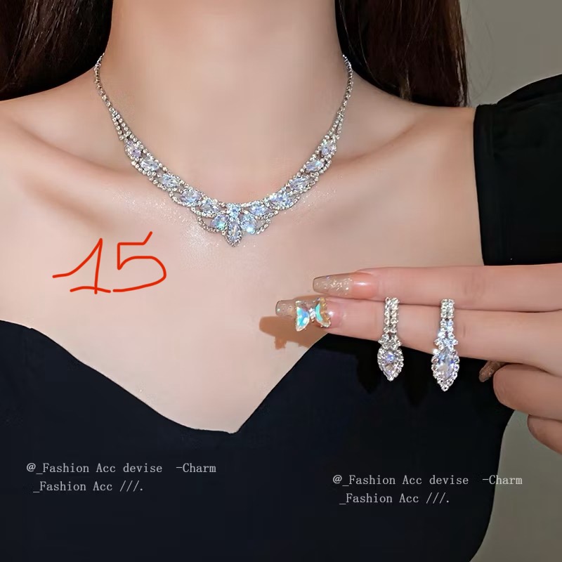Alloy accessories set includes necklace and earrings A16