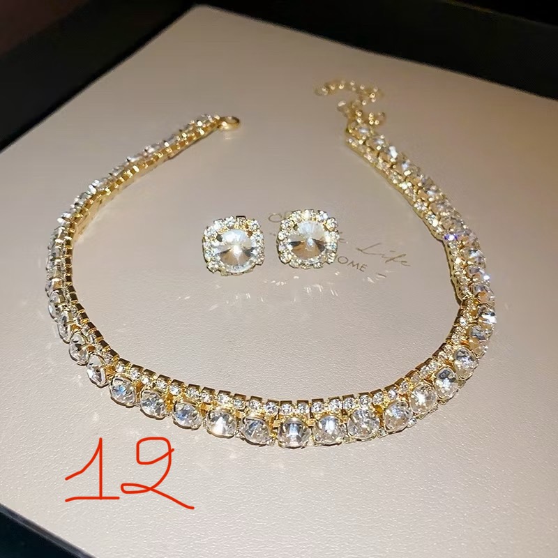 Alloy accessories set includes necklace and earrings A16