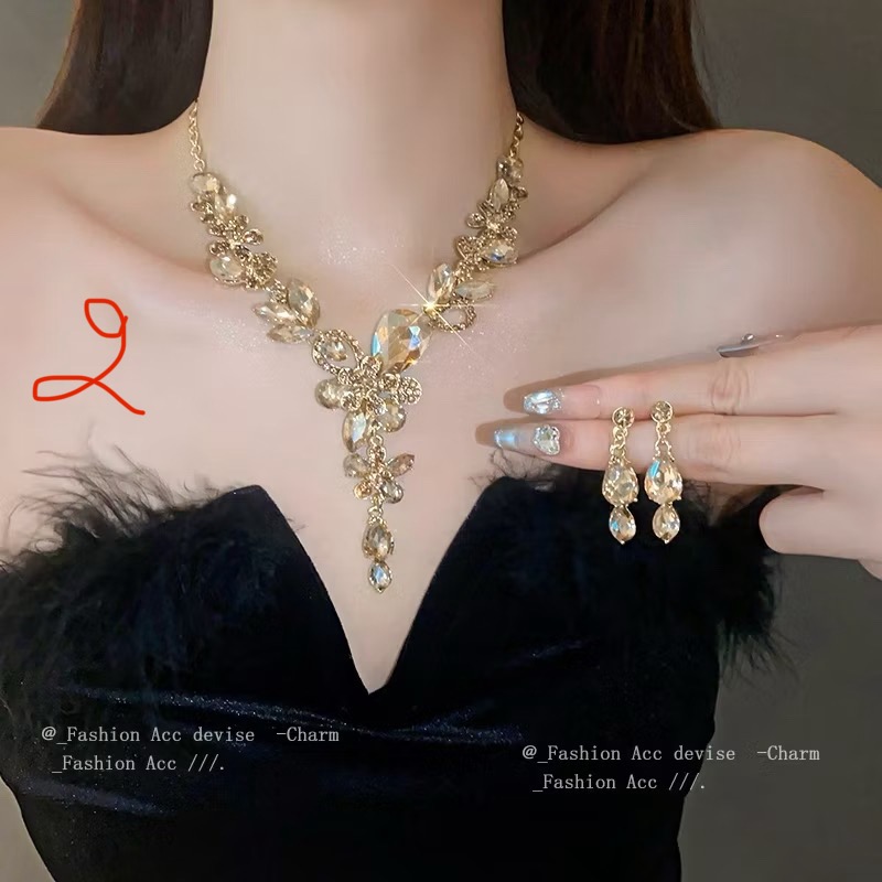 Alloy accessories set includes necklace and earrings A16