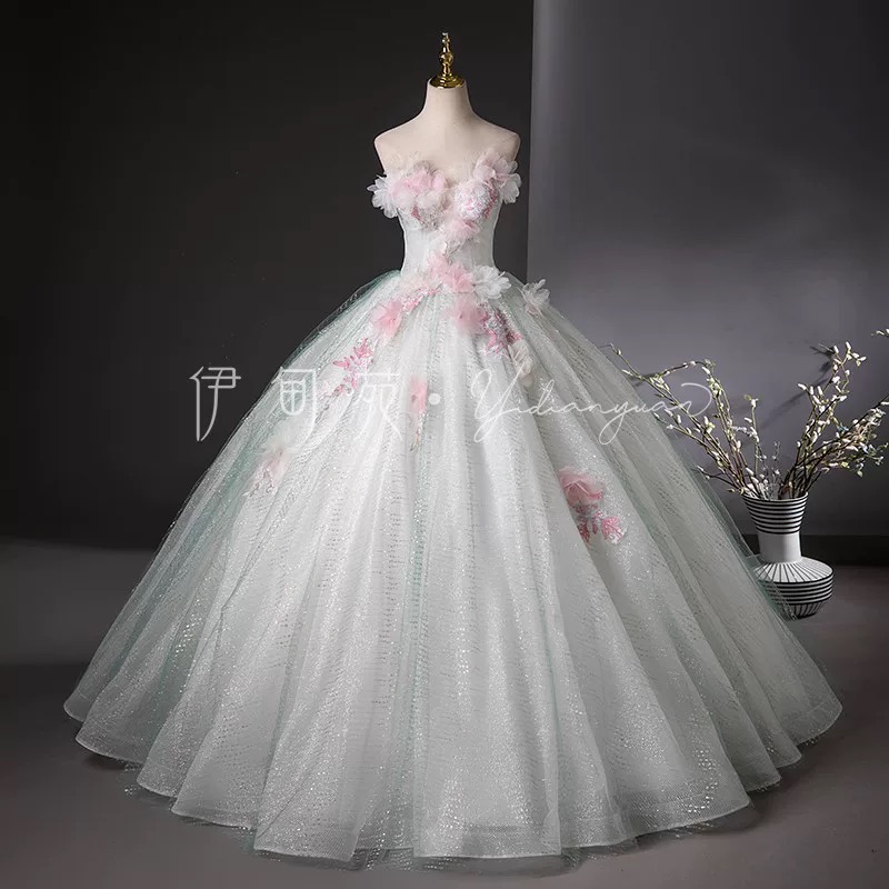 Flower Evening dress, prom, party P360