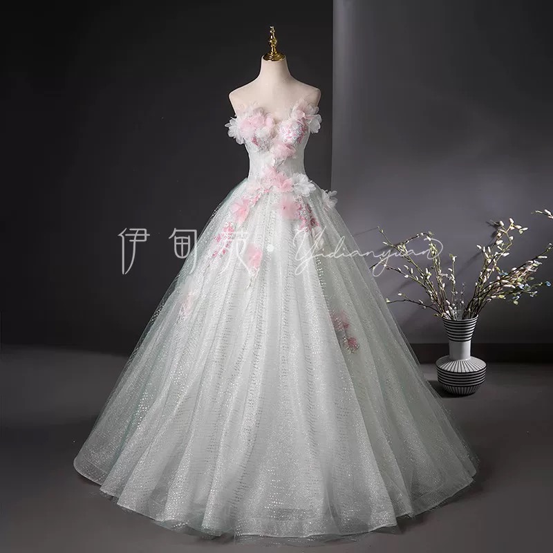 Flower Evening dress, prom, party P360