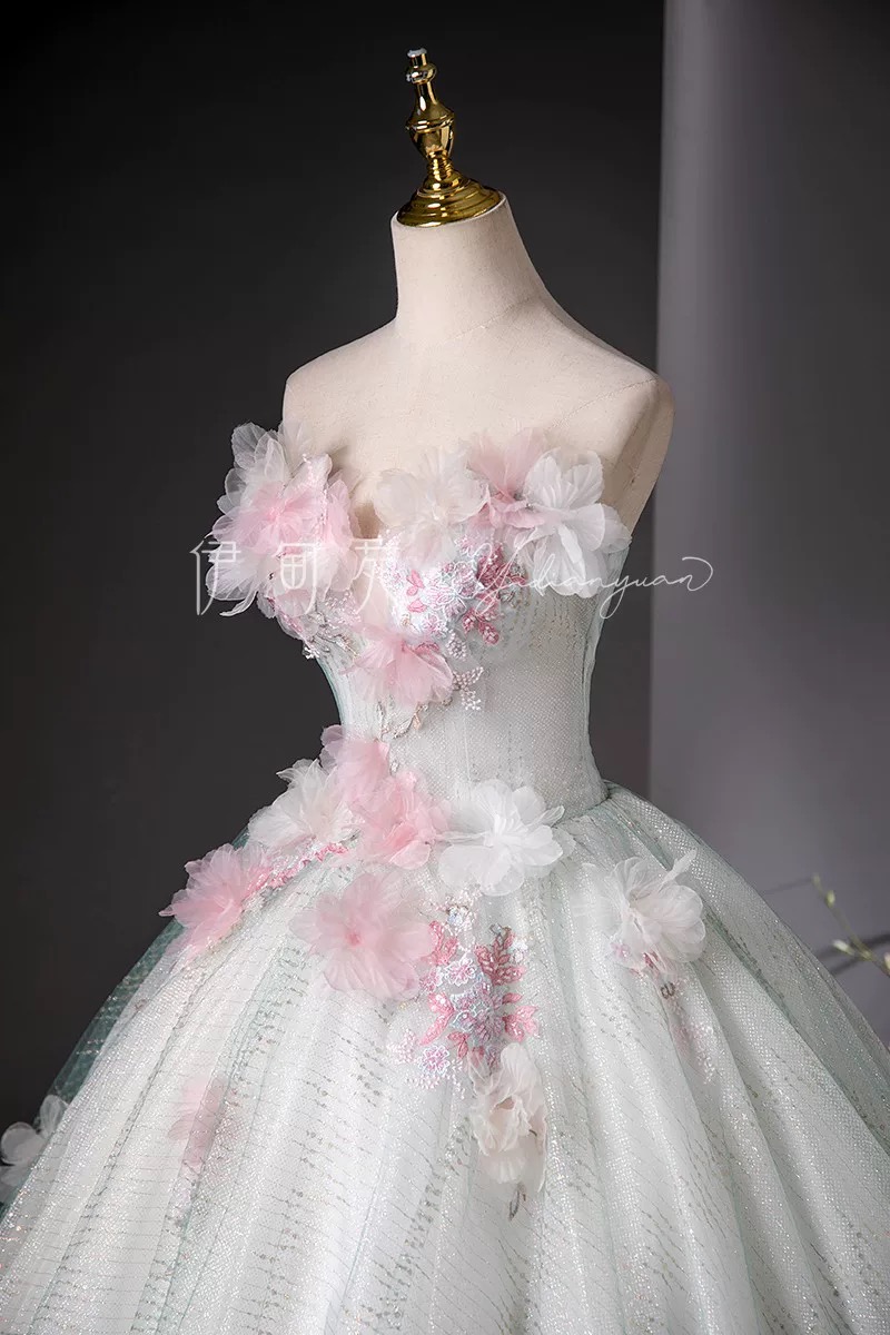 Flower Evening dress, prom, party P360
