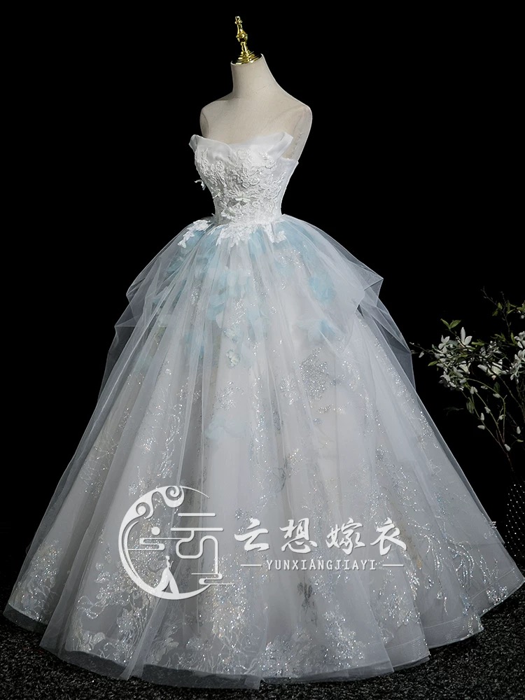 Blue Prom , Evening, Party Dress P828
