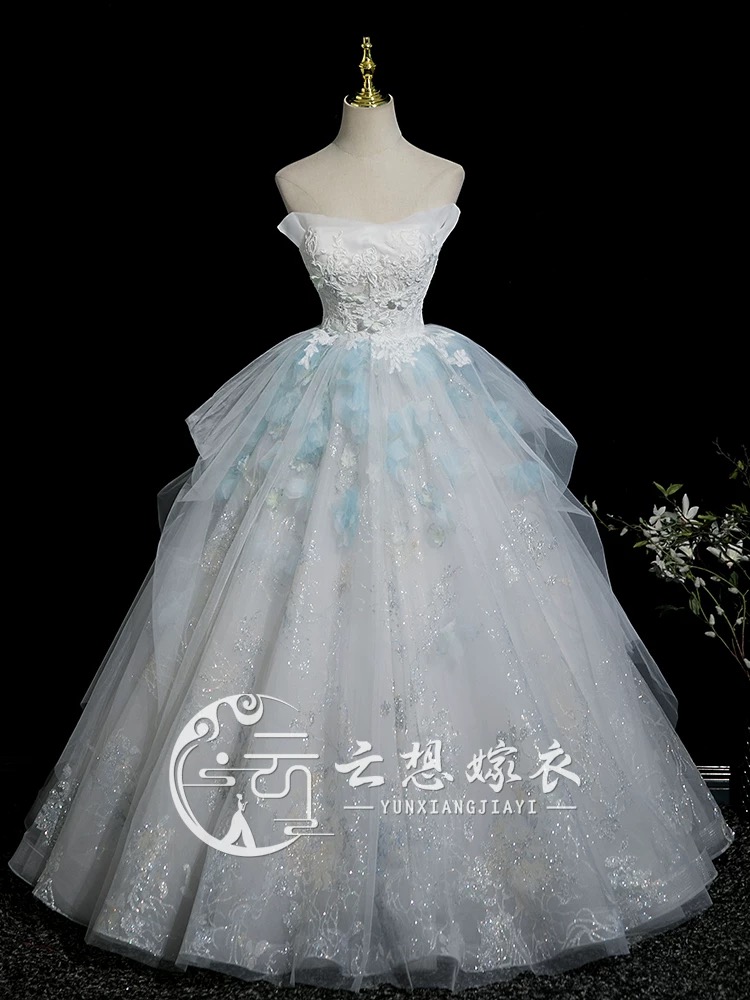 Blue Prom , Evening, Party Dress P828