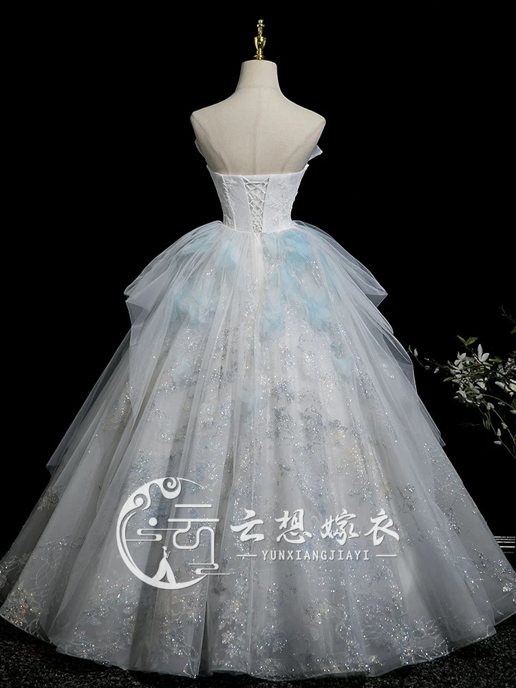 Blue Prom , Evening, Party Dress P828