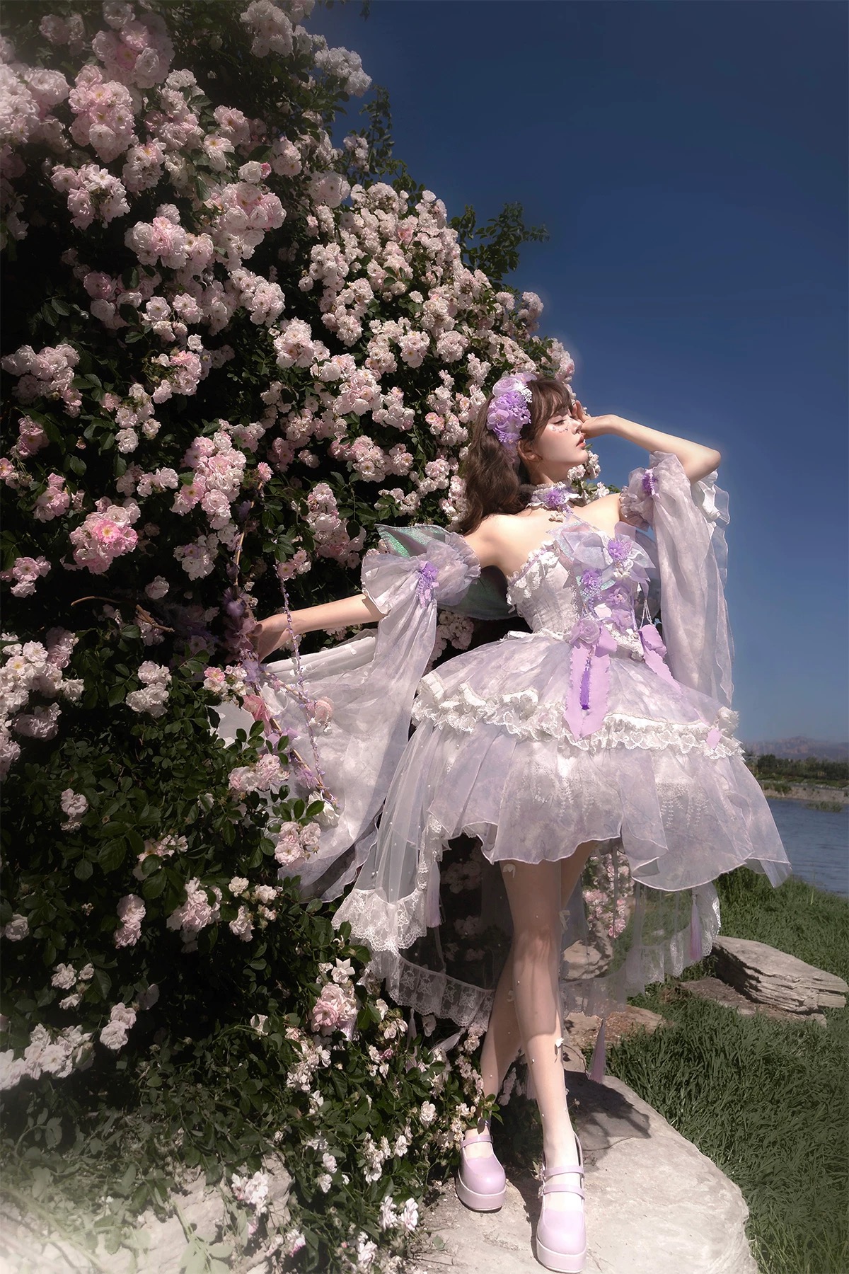 Flowers and butterflies by Bramble Rose