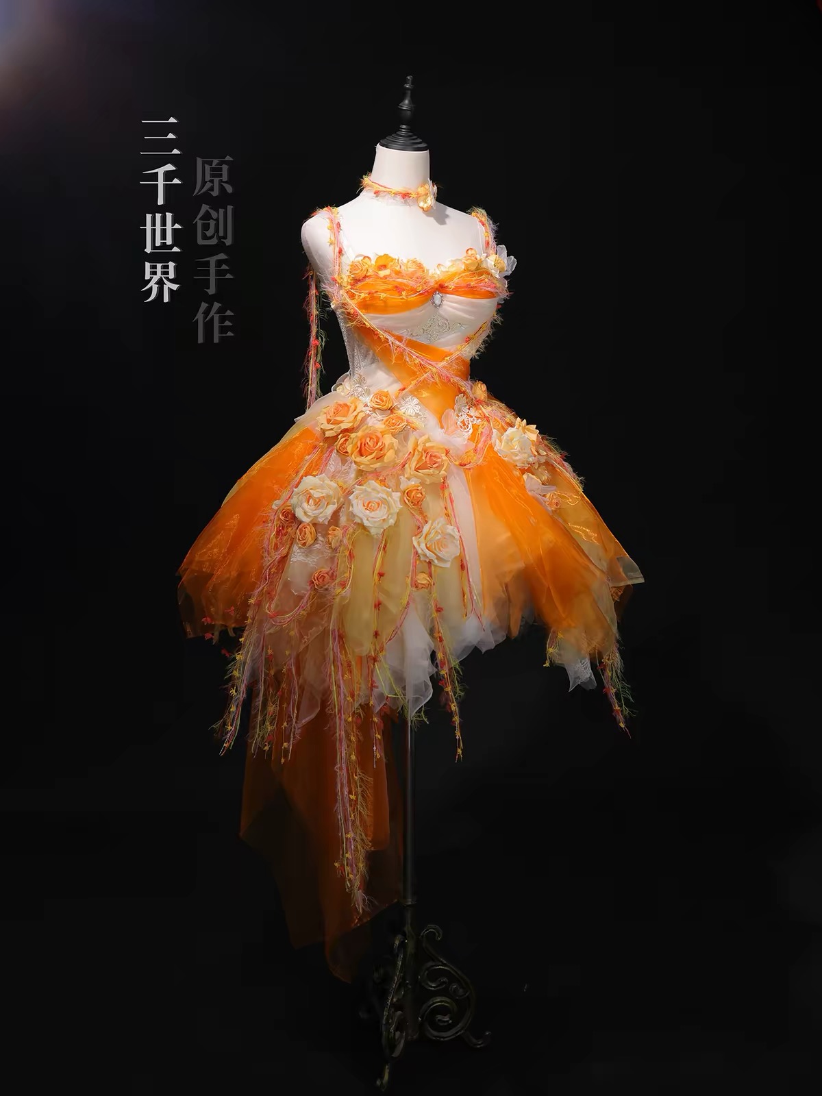 ( Pre Order ) Forest fairy thin chiffon dress with artificial motifs by Three Thousand Worlds