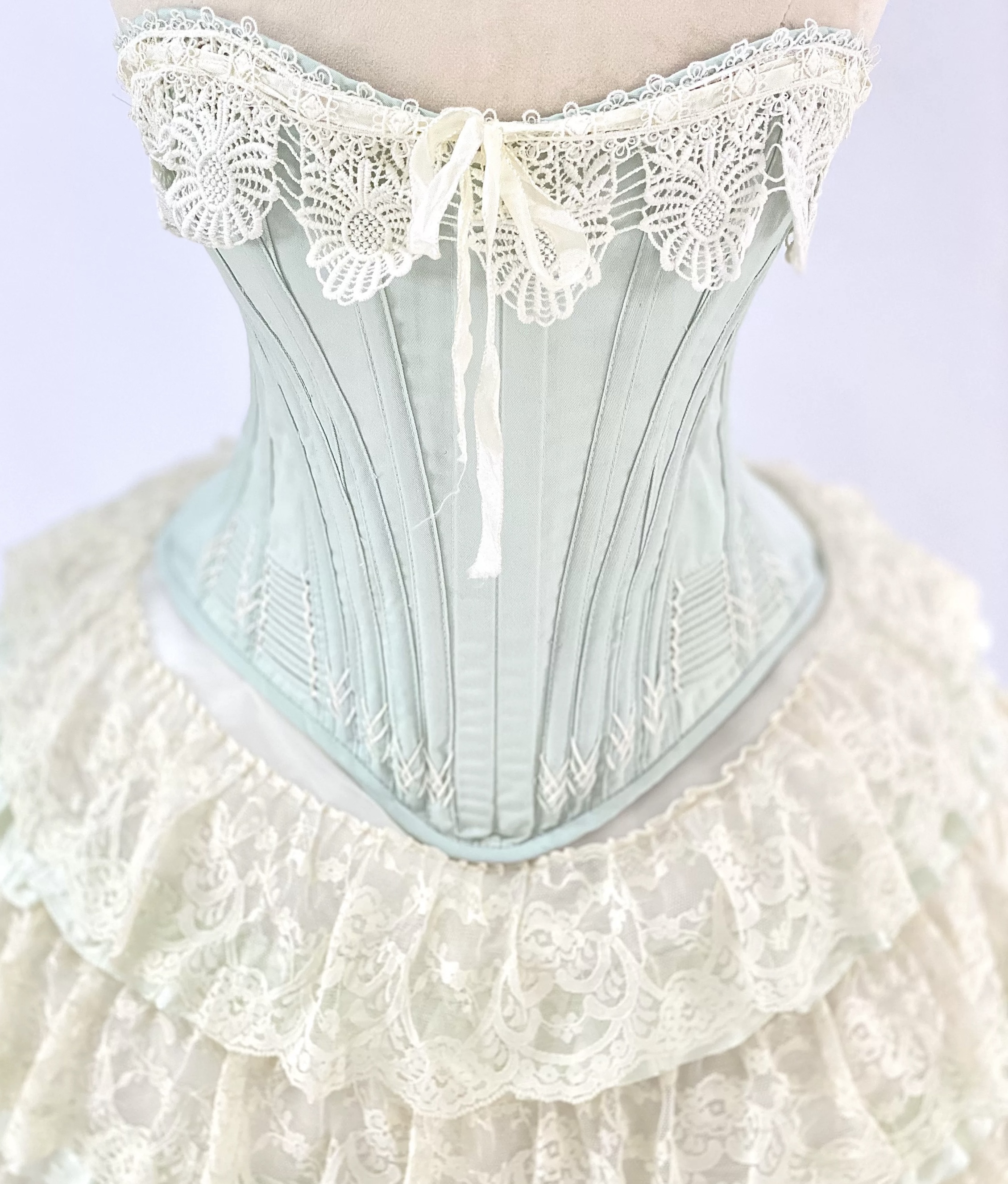 ( Pre Order ) Retro style dress with multi -layer lace by Vintage Box