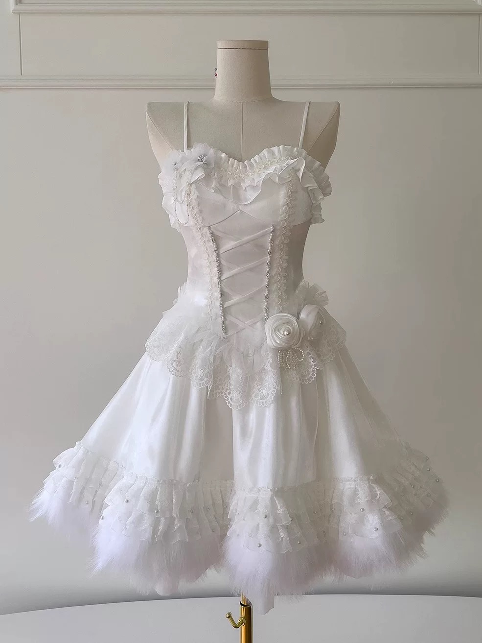 Luxury princess dress , gentle, white
