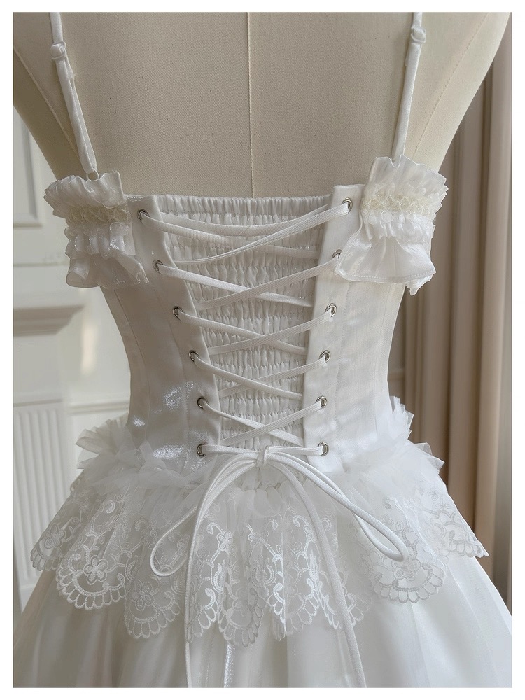 Luxury princess dress , gentle, white