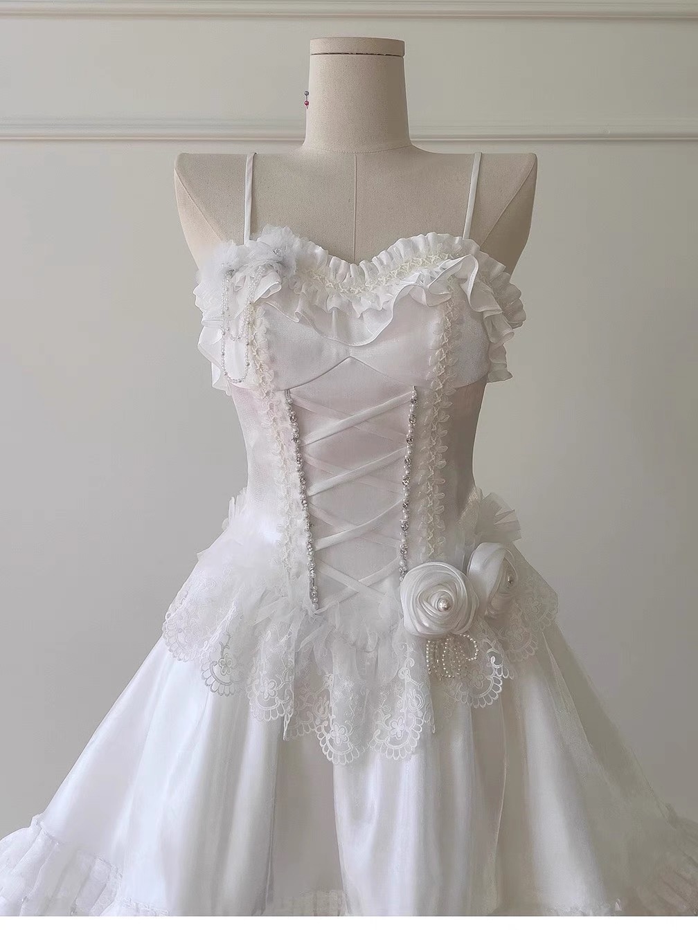 Luxury princess dress , gentle, white