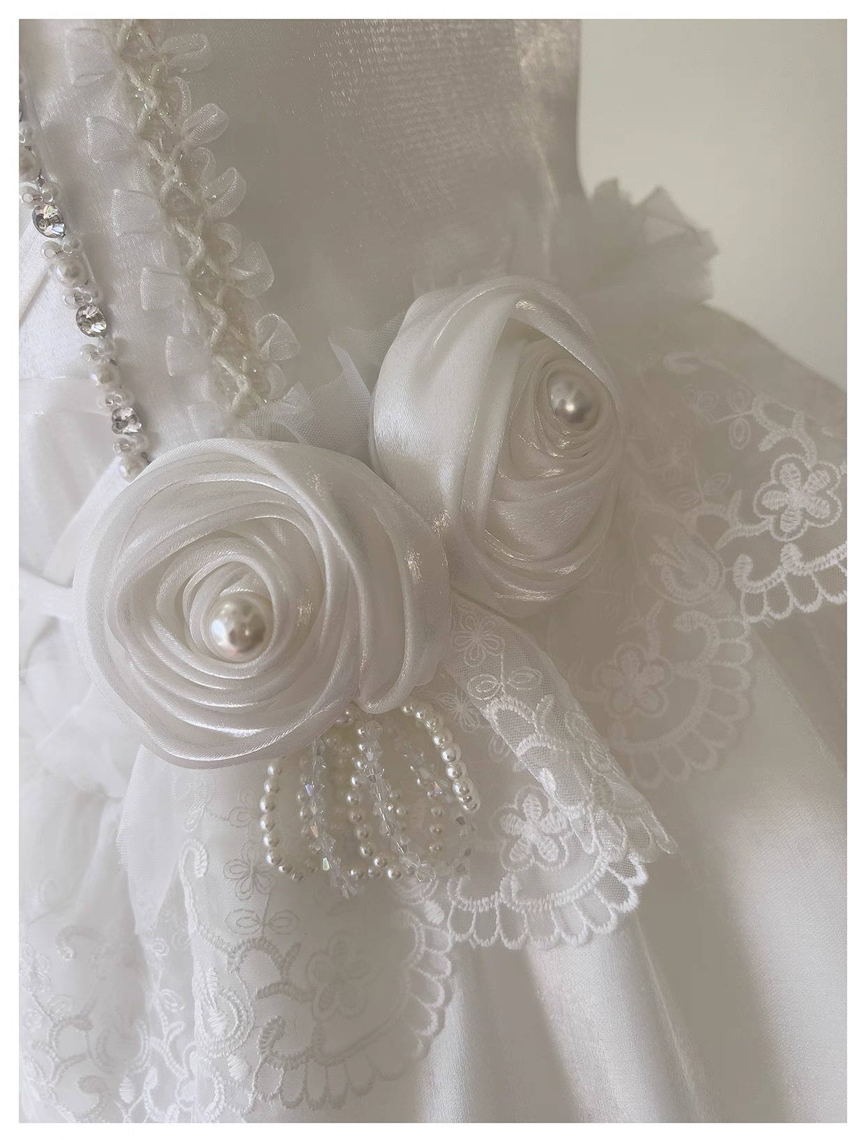 Luxury princess dress , gentle, white