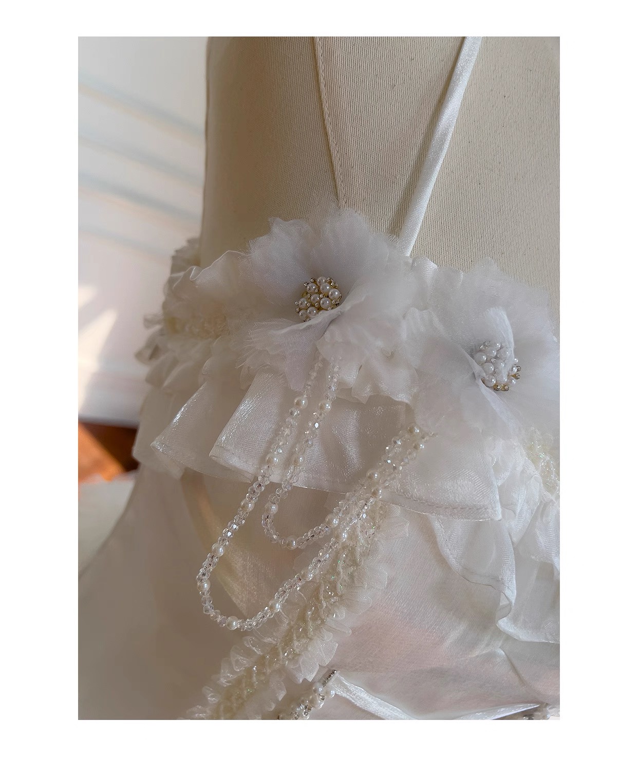 Luxury princess dress , gentle, white