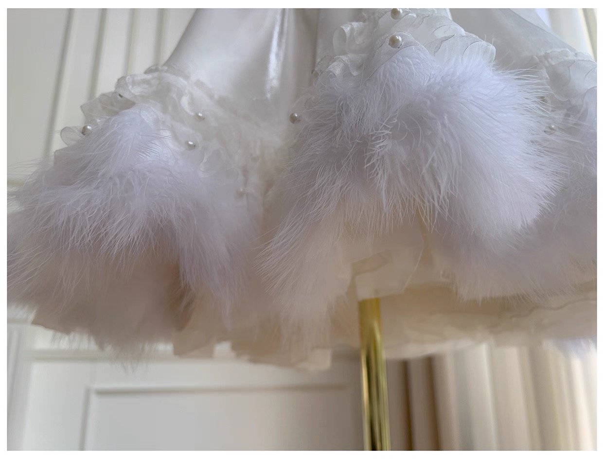 Luxury princess dress , gentle, white