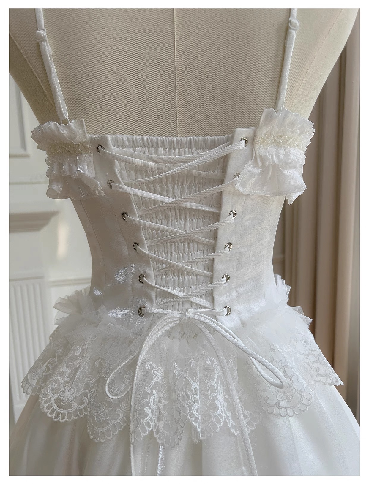 Luxury princess dress , gentle, white