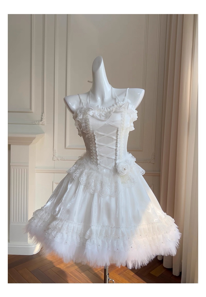Luxury princess dress , gentle, white