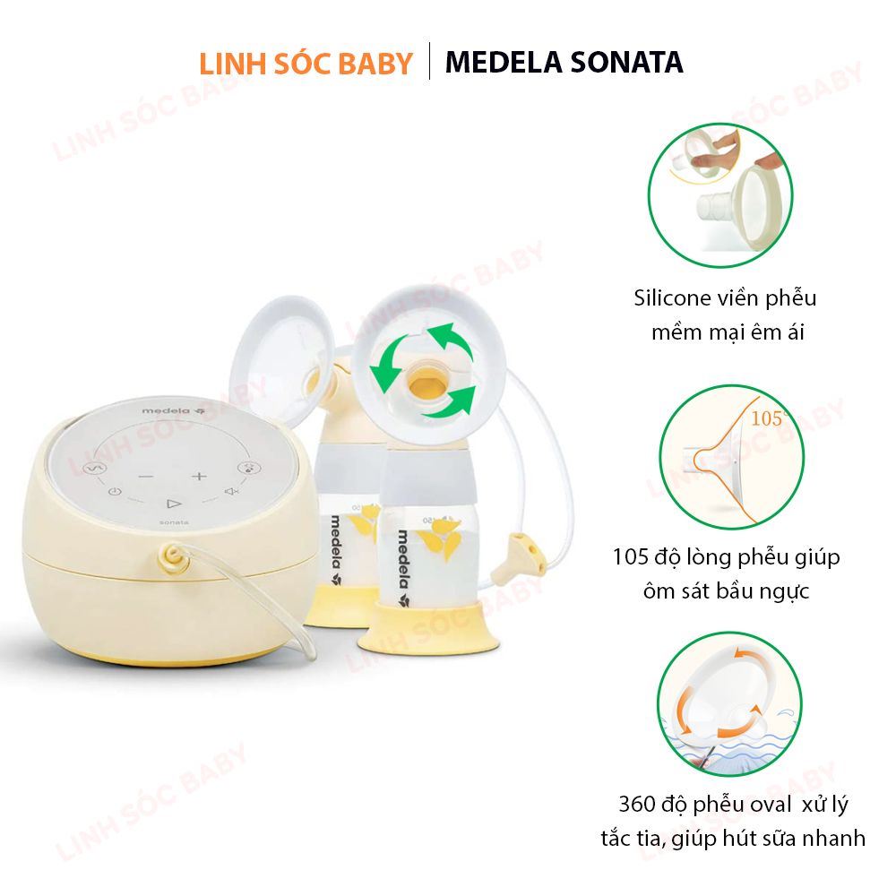 Máy hút sữa điện đôi Medela Sonata Flex, đủ phụ kiện