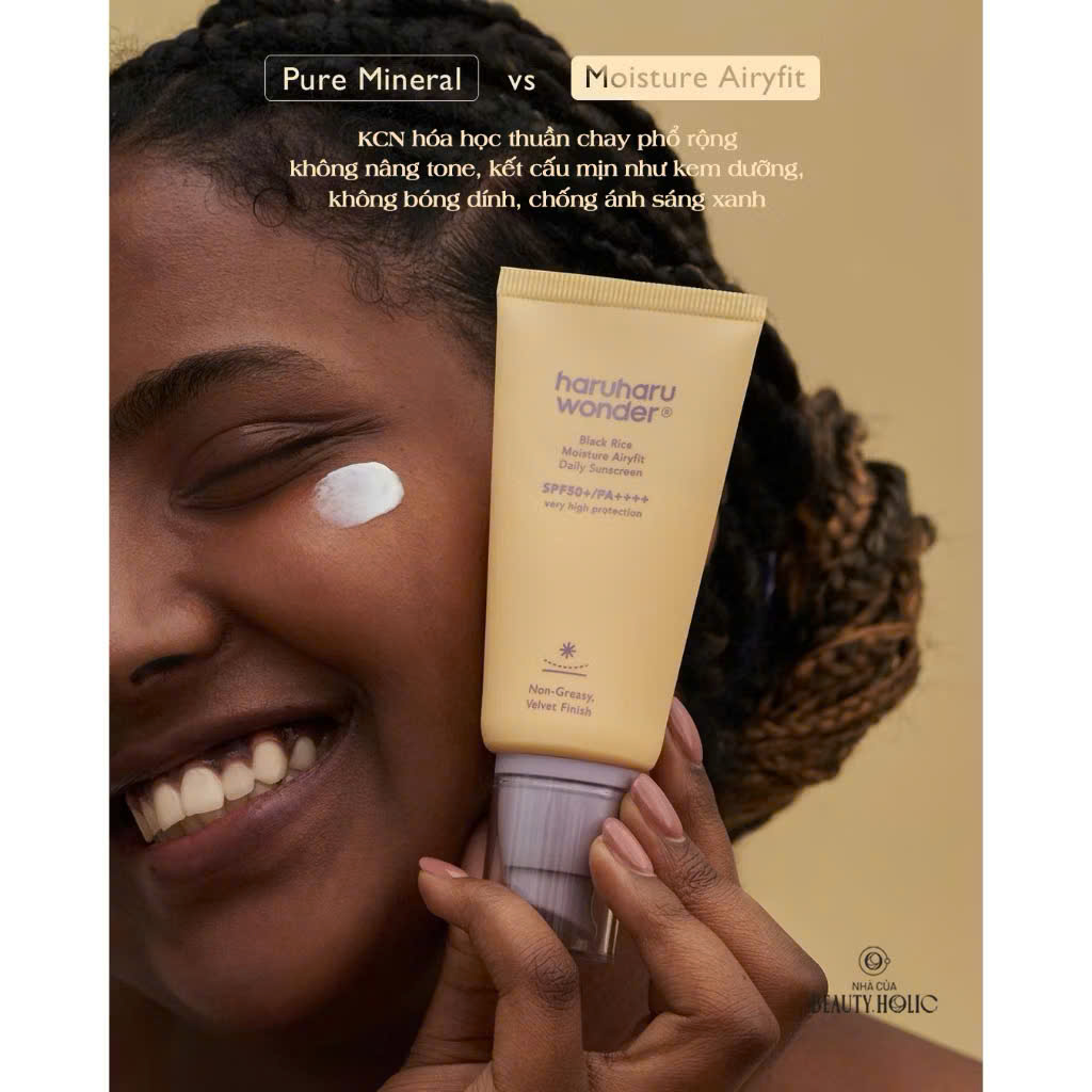 Kem chống nắng HARUHARU Wonder Black Rice Moisture Airyfit Daily Sunscreen 50ml
