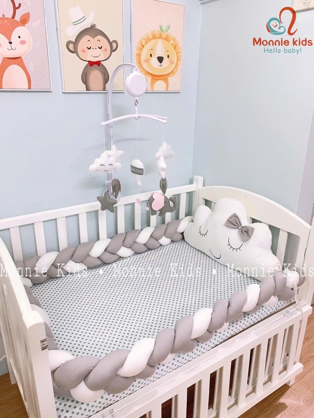 Quây Xoắn Tuyết Nhung Dành cho Giường, Cũi trẻ em