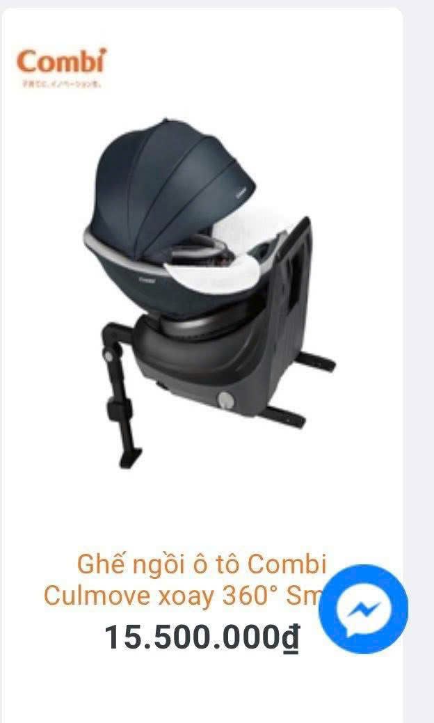 Ghế ngồi ô tô Combi Culmove xoay 360° Smart Isofix (0-4Y) xanh navy
