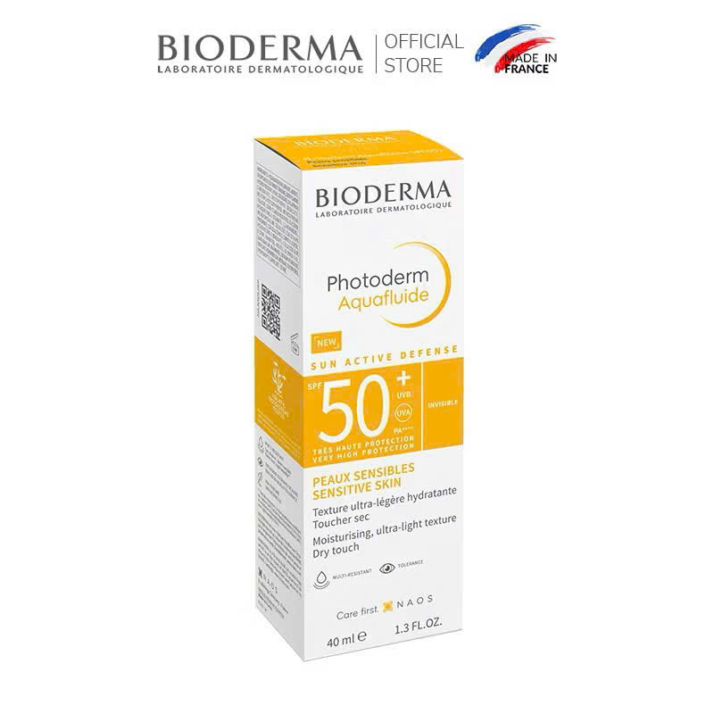 Kem Chống Nắng Bioderma Giảm Bóng Nhờn 40ml (Không Màu) Photoderm MAX Aquafluide SPF 50+