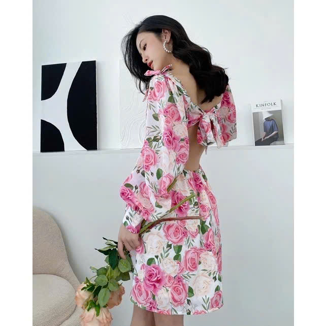 Đầm Hoa Thương Hiệu Lamcoco