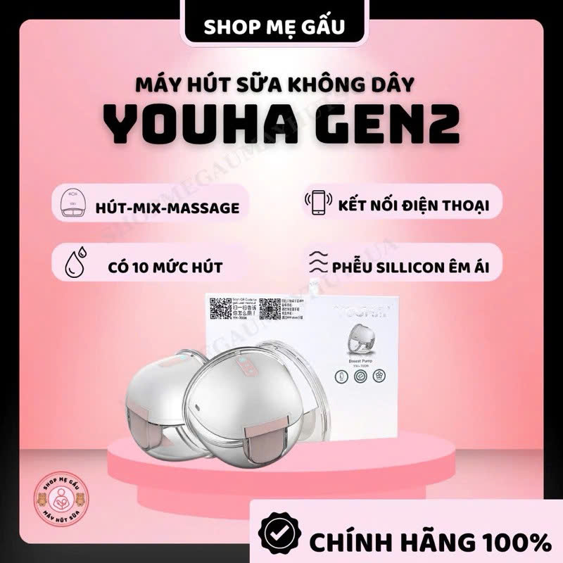Máy hút sữa không dây YOUHA Gen 2