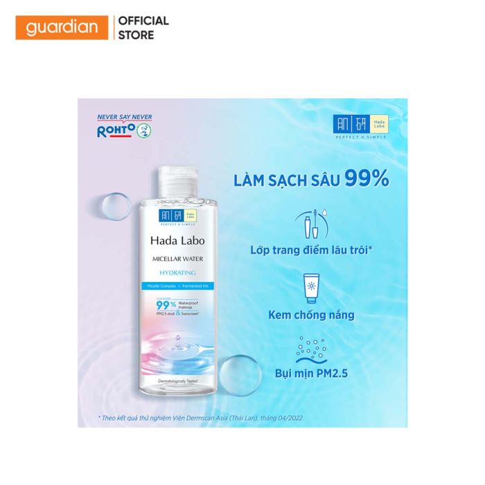 Nước tẩy trang sạch sâu dưỡng ẩm Hada Labo Micellar Water Hydrating 240ml