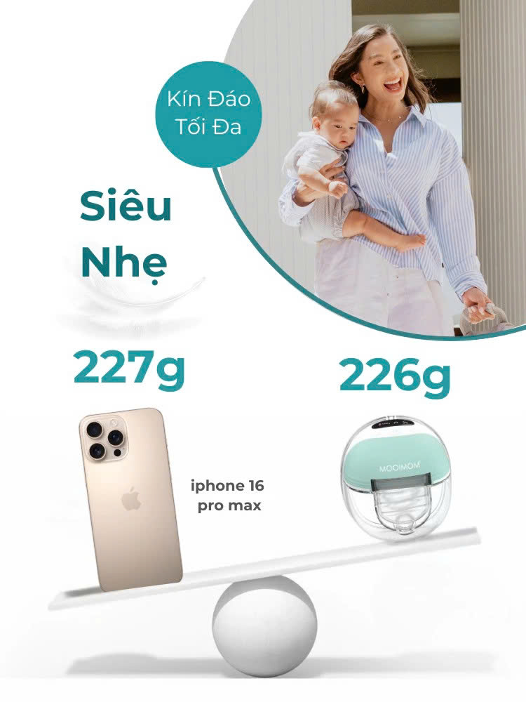 Máy Hút Sữa Không Dây Cao Cấp MOOIMOM M3