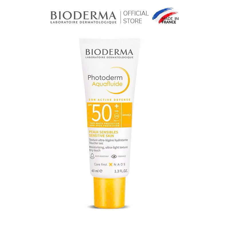 Kem Chống Nắng Bioderma Giảm Bóng Nhờn 40ml (Không Màu) Photoderm MAX Aquafluide SPF 50+