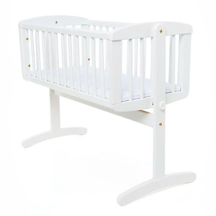 Nôi đưa gỗ cao cấp màu trắng Mothercare