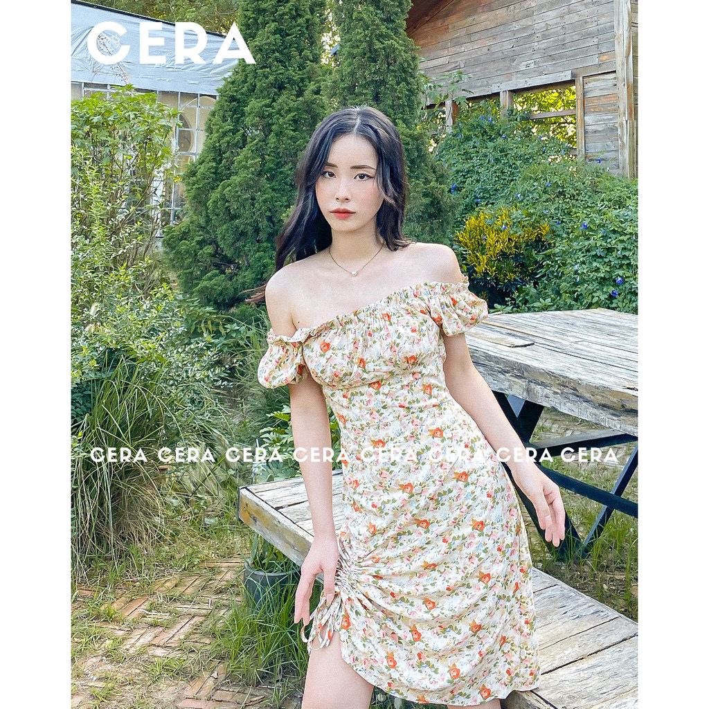 Váy hoa nhí xẻ phong cách pháp