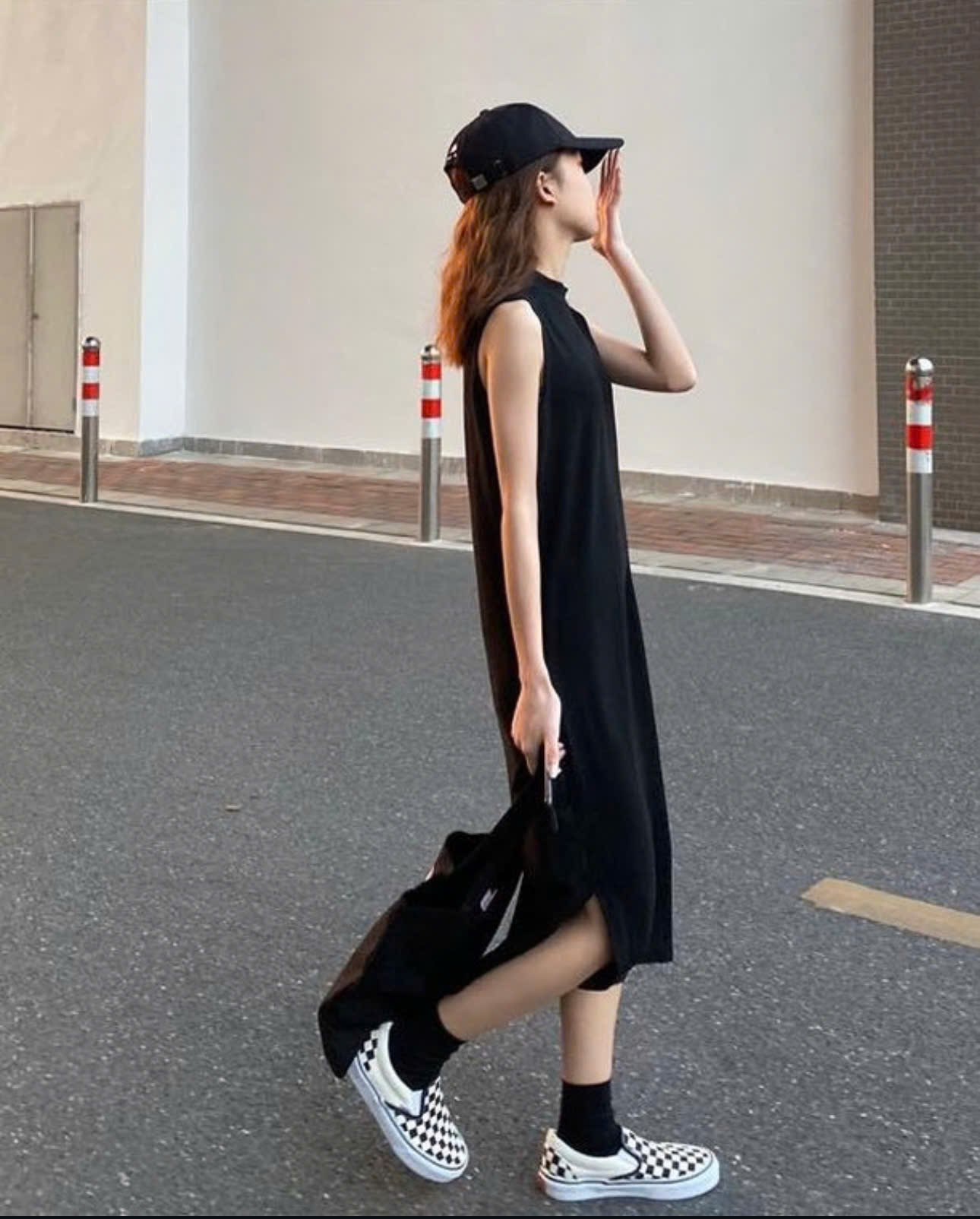 Đầm thun gân cao cấp