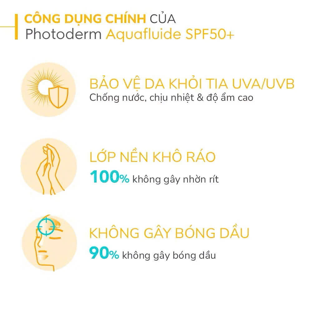 Kem Chống Nắng Bioderma Giảm Bóng Nhờn 40ml (Không Màu) Photoderm MAX Aquafluide SPF 50+