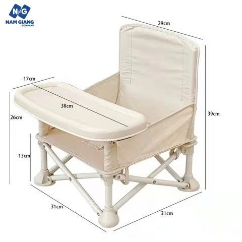 Ghế ăn dặm cho bé gấp gọn HOO BOOTER Có Bàn Kiểu Dáng Hàn Quốc Siêu Nhẹ Cho Bé, Ghế Cho Bé Ăn Dặm Đi Du Lịch Kèm Bàn