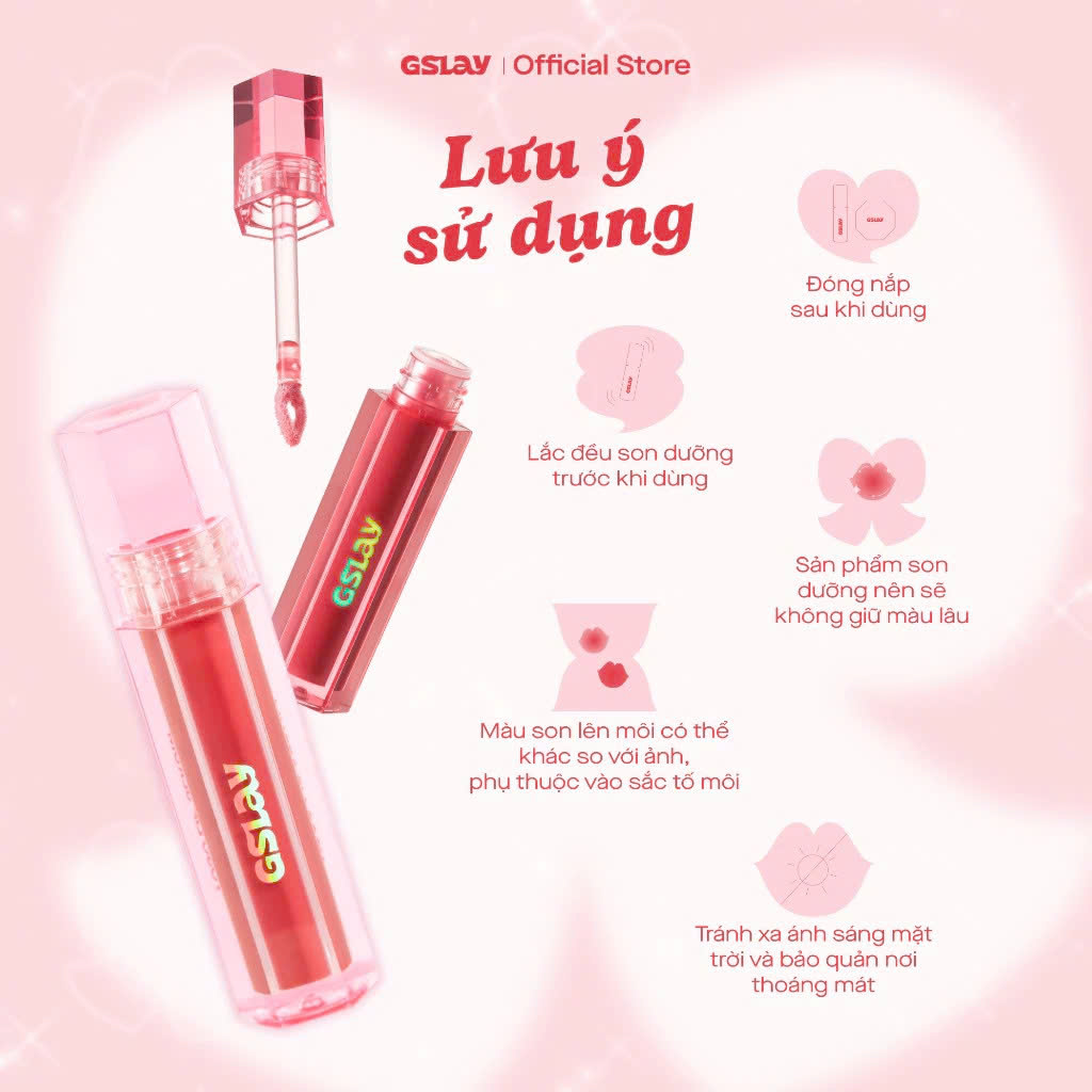 Son Dưỡng Bóng Có Màu Thuần Chay GSLAY YOSO Lip Serum dưỡng ẩm, tái tạo môi