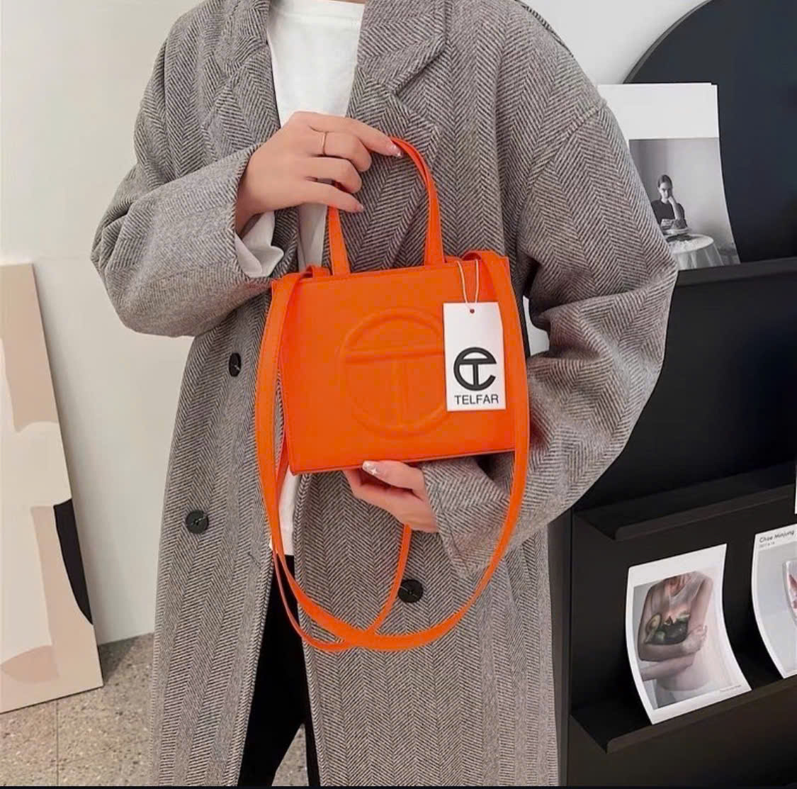 Túi Xách Telfar Shopping Bag Orange Màu Cam