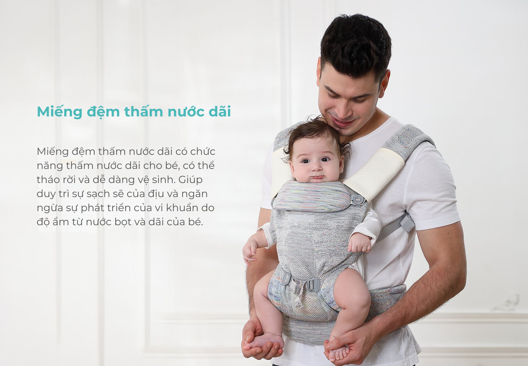 MOOIMOM Địu Em Bé Cao Cấp AiryKnit - AiryKnit Baby Carrier