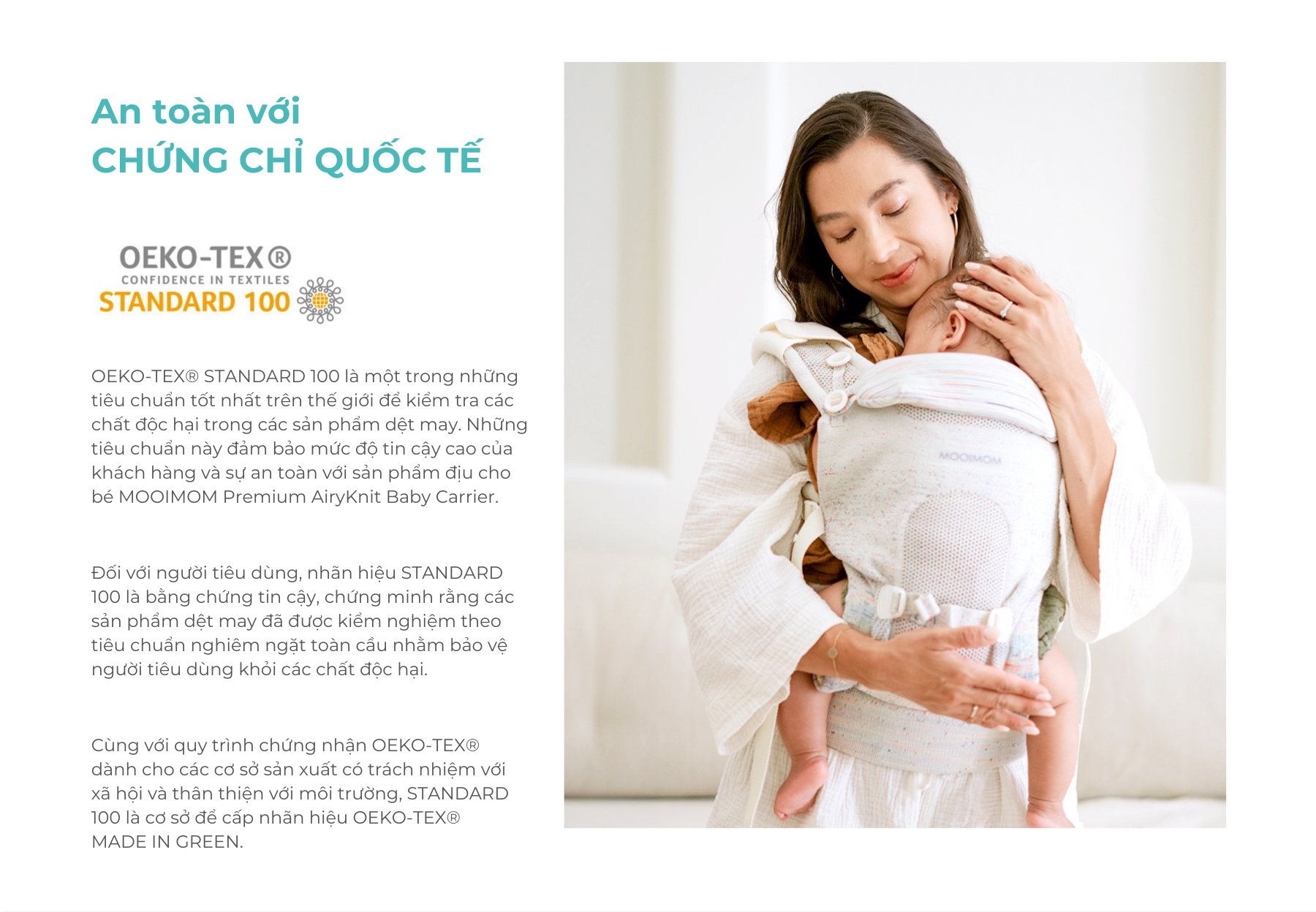 MOOIMOM Địu Em Bé Cao Cấp AiryKnit - AiryKnit Baby Carrier