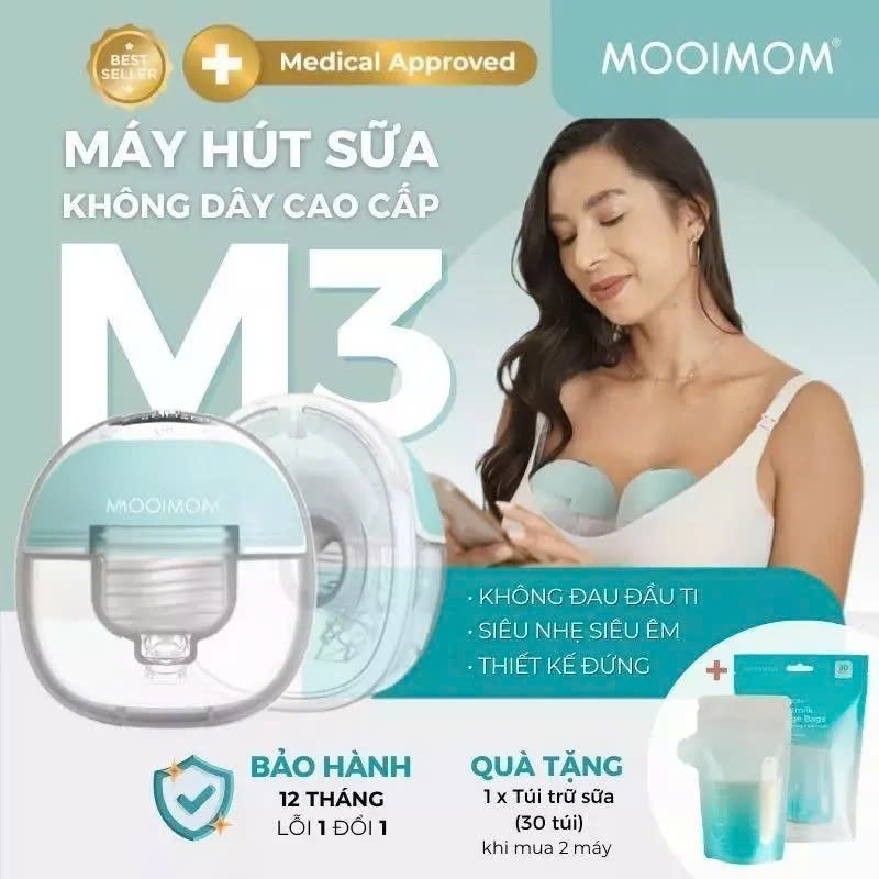 Máy Hút Sữa Không Dây Cao Cấp MOOIMOM M3
