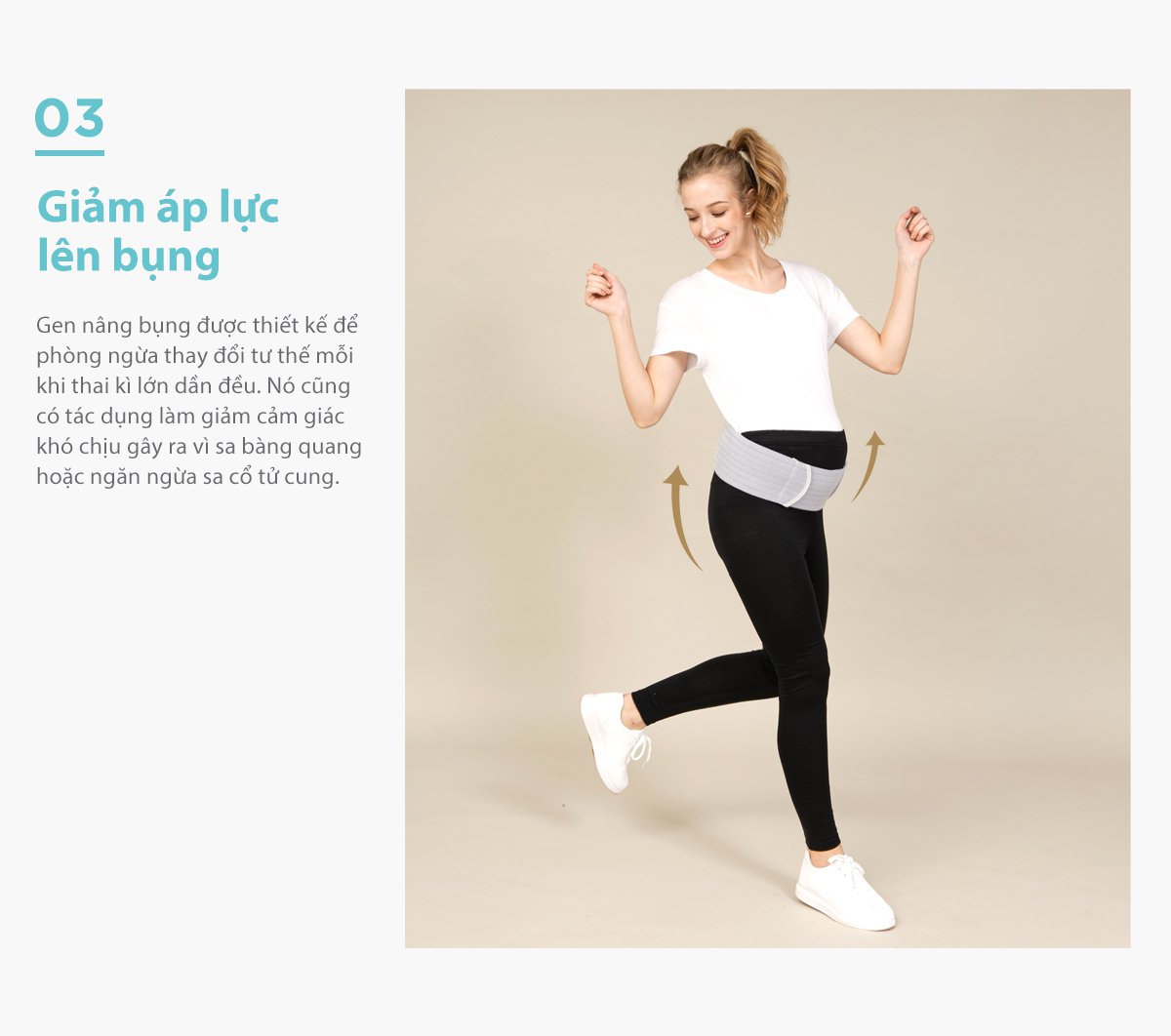 MOOIMOM Đai Nâng Bụng Bầu Vải Sợi Than Tre - Bamboo Maternity Support Belt