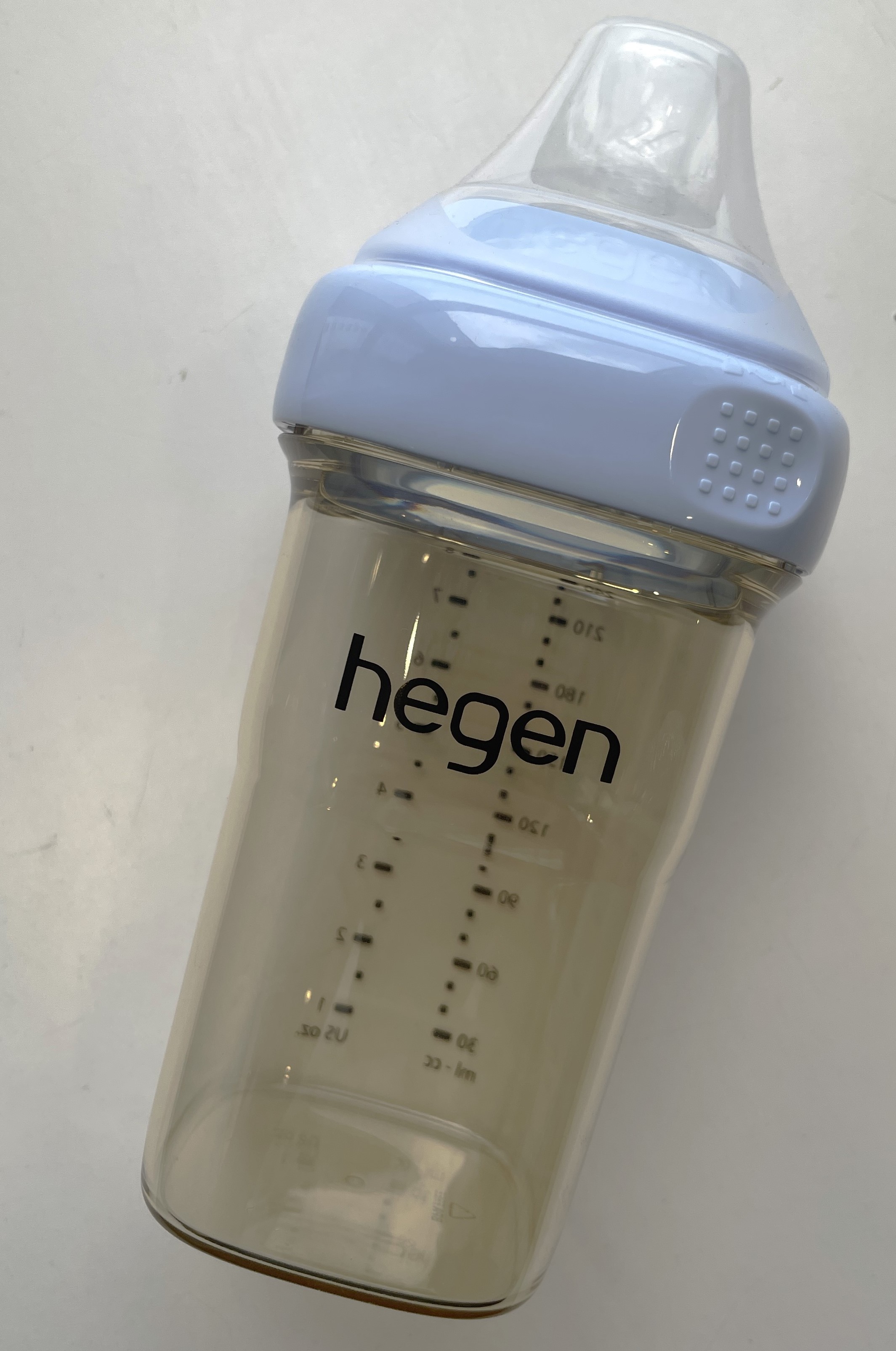 Bình sữa Hegen PPSU 240ml núm ti size M (size 2) từ 3 – 6 tháng, có nắp