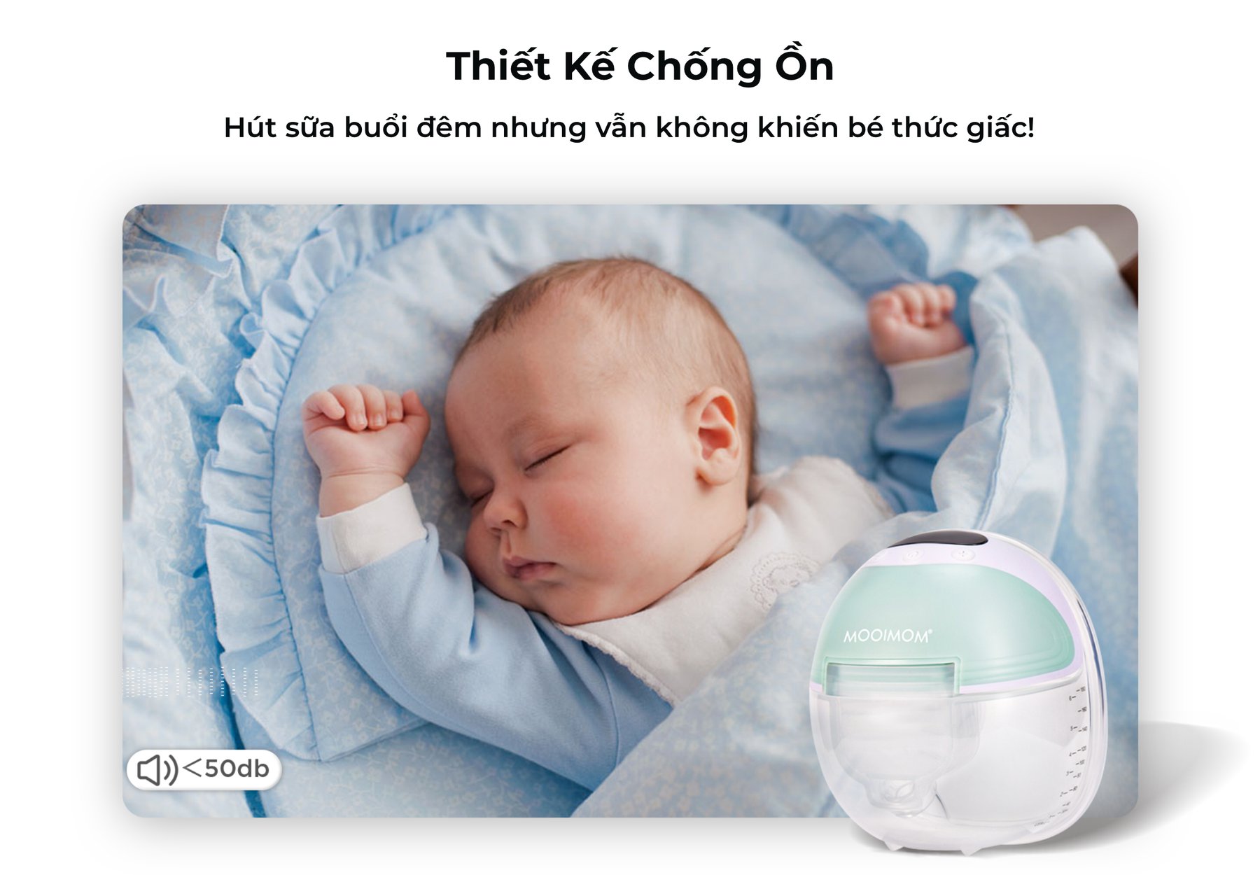 COMBO 1 CẶP MOOIMOM Máy Hút Sữa Không Dây Cao Cấp M3 - Wireless Electric Breast Pump M3 tặng kèm 2 phễu silicon hạ size