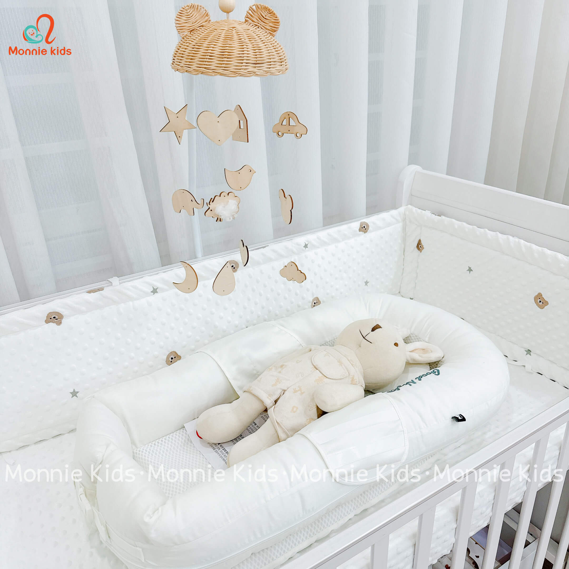 NÔI NGỦ CHUNG GIƯỜNG GOODNIGHT BABY MÀU TRẮNG