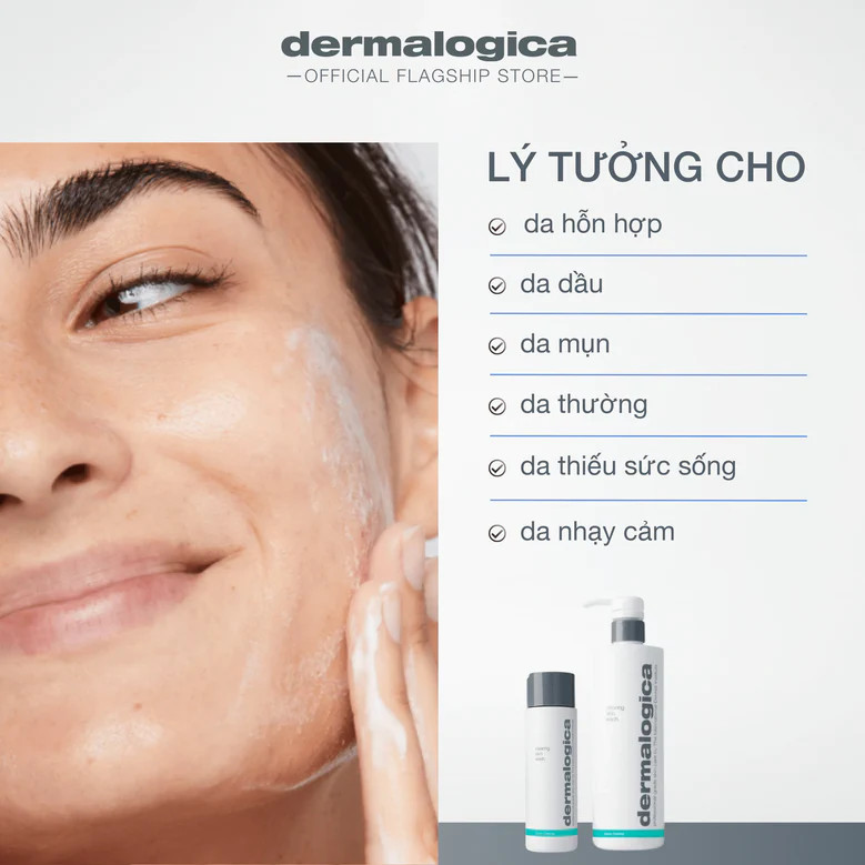 Sữa rửa mặt tạo bọt cho da dầu mụn Dermalogica 500ML