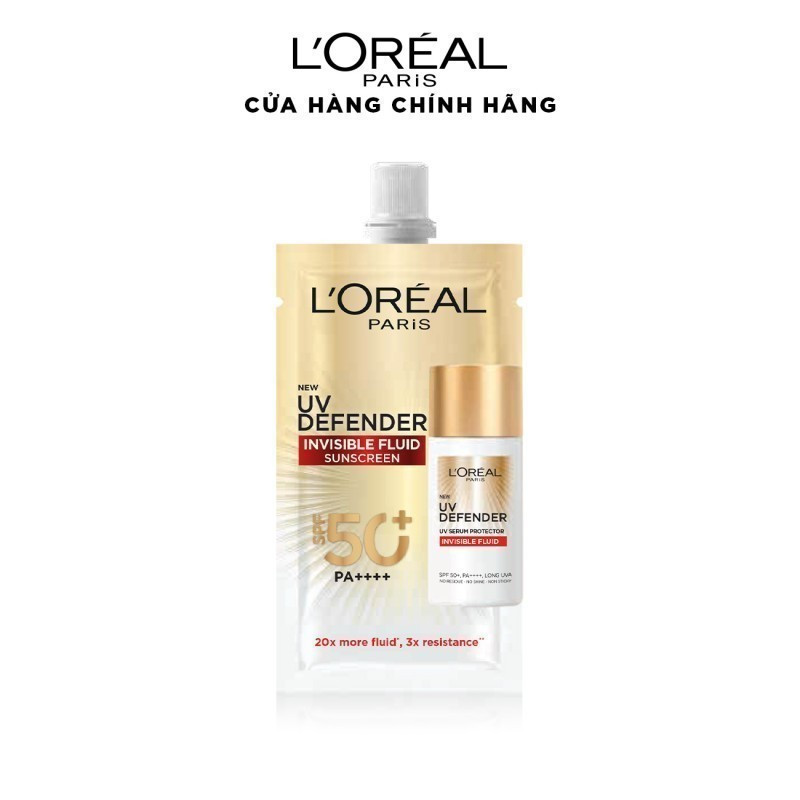 Bộ Serum siêu cấp ẩm L'Oreal Paris Revitalift Pure Hyaluronic Acid 1.5% 30ml & Kem chống nắng UV Defender Serum SPF 50++