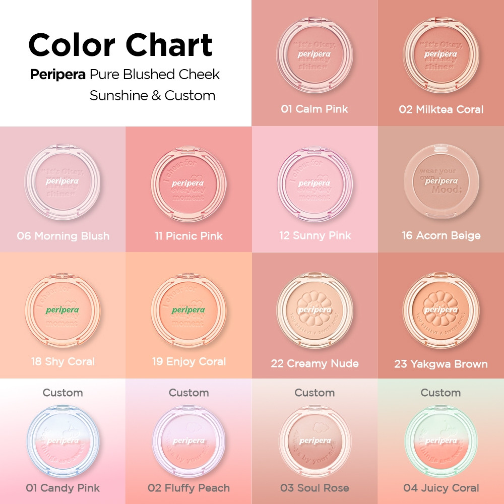 Phấn má hồng Peripera màu 11 Picnic Pink