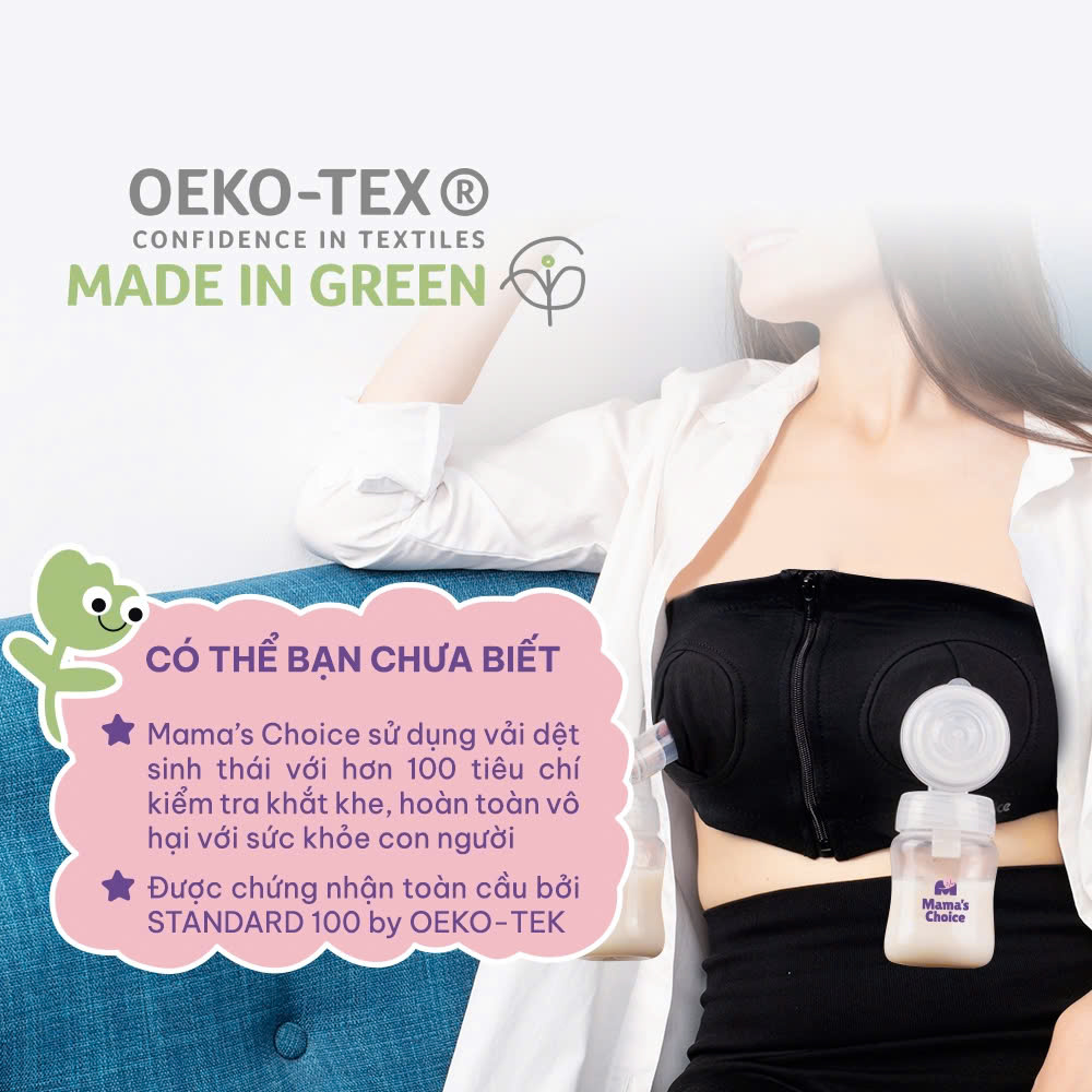 Áo Hút Sữa Rảnh Tay Mama’s Choice, Mặc Hút Sữa Cho Mẹ, Có Dây Giữ Bình Hút Sữa, Có Tấm Tăng Phía Trước Và Sau, Freesize