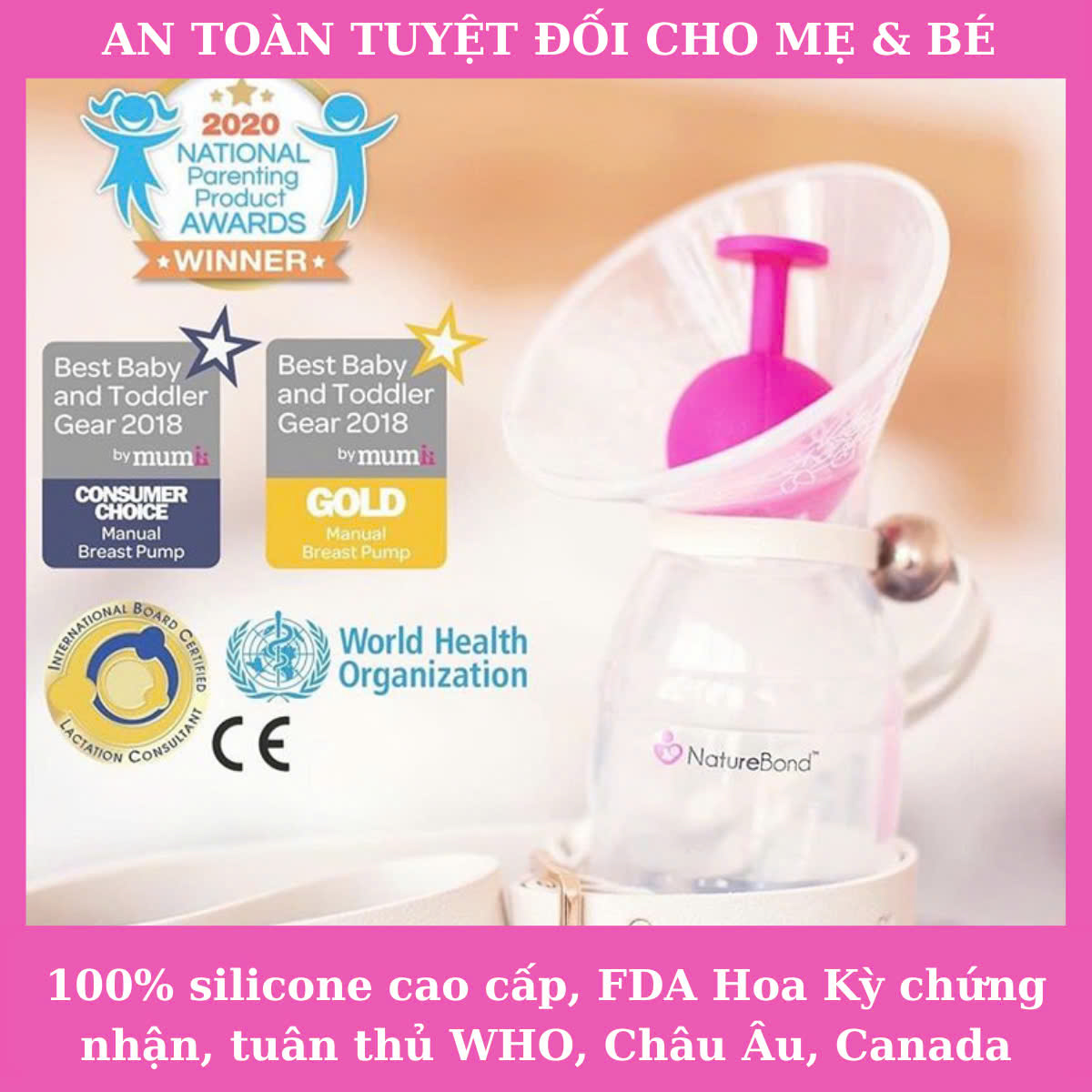 Cốc Hứng Sữa Naturebond Số 1 Anh, Mỹ và Canada